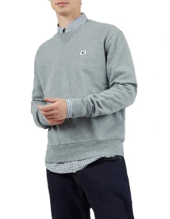 Ben Sherman B Logo Crew Sweat Steel