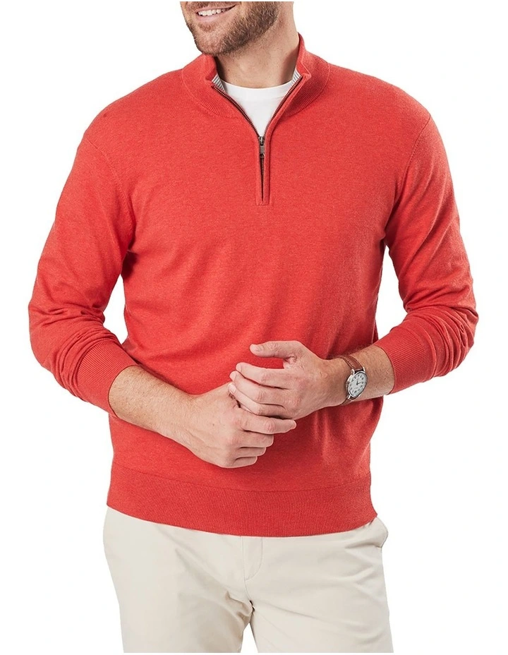 Gazman High Flex Half Zip Knit Red 3 Gazman High Flex Half Zip Knit Red