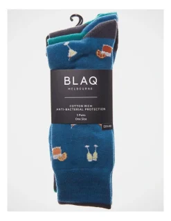 Blaq TP Novelty Socks Food 3 Pack In Multi -Coats Sales Store 888752710 5 1 720x928