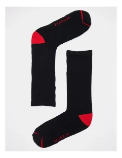 Reserve Organic Comfort Socks 3 Pack In Black -Coats Sales Store 890681050 4 1 720x928