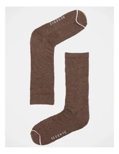 Reserve Organic Comfort Socks 3 Pack In Brown Marles -Coats Sales Store 890681230 3 1 720x928