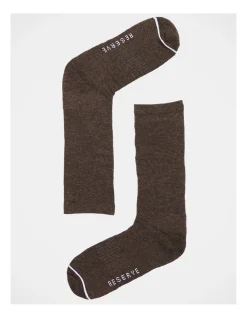 Reserve Organic Comfort Socks 3 Pack In Brown Marles -Coats Sales Store 890681230 4 1 720x928