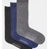 Reserve Organic Bamboo Textured Socks 3 Pack In Multi