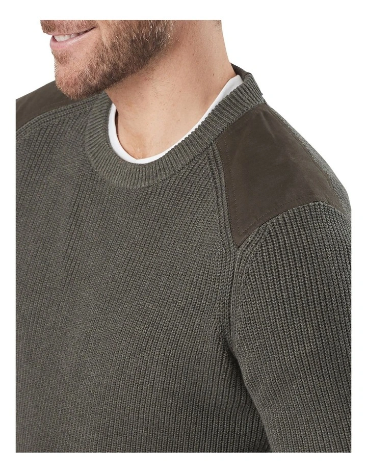 Gazman Chunky Fishermans Crew Dark Olive 5 Gazman Chunky Fishermans Crew Dark Olive - Image 3