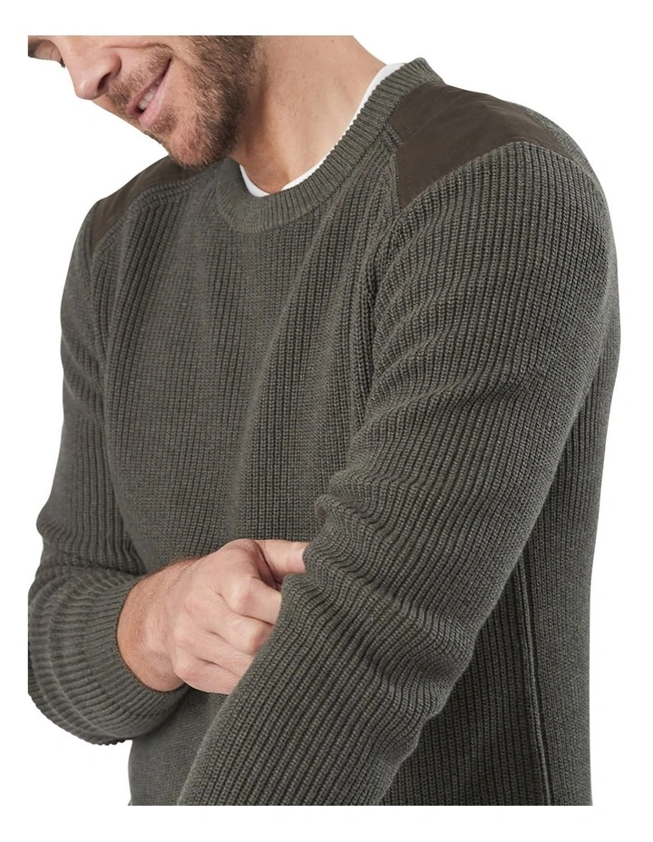 Gazman Chunky Fishermans Crew Dark Olive 6 Gazman Chunky Fishermans Crew Dark Olive - Image 4