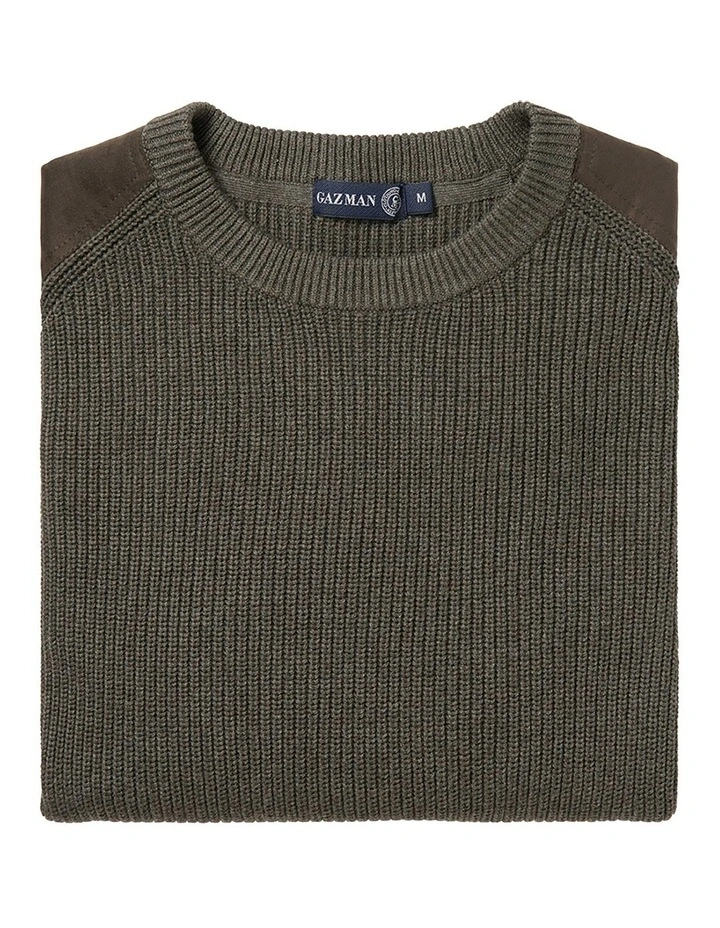 Gazman Chunky Fishermans Crew Dark Olive 7 Gazman Chunky Fishermans Crew Dark Olive - Image 5