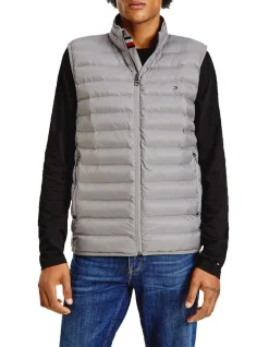 Tommy Hilfiger Warm Packable Padded Gilet In Iron Grey