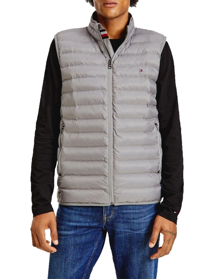 Tommy Hilfiger Warm Packable Padded Gilet In Iron Grey 3 Tommy Hilfiger Warm Packable Padded Gilet In Iron Grey
