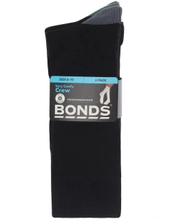 Bonds Bamboo Heel And Toe Socks 5 Pack In Black