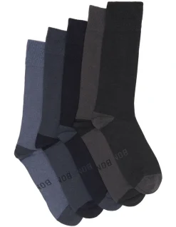 Bonds Bamboo Heel And Toe Socks 5 Pack In Multi