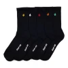 Foot-ies Blaze 5 Pack Crew Sneaker Socks Black -Coats Sales Store 899160940 1 720x928