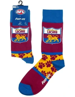 Foot-ies AFL Heritage Socks Brisbane Lions