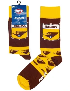 Foot-ies AFL Heritage Socks Hawthorn