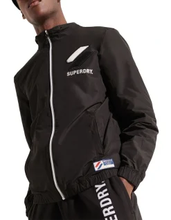 Superdry Code Track Jacket In Black