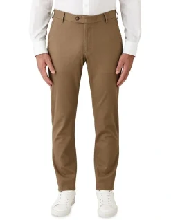 Cambridge Modern Fit Gerrard Stretch Textured Chino Brown