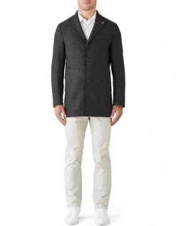 Gibson Slim Fit Mercury Textured Overcoat Charcoal -Coats Sales Store 901562770 5 720x928