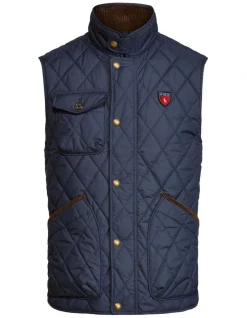 Polo Ralph Lauren Water-Repellent Quilted Vest Navy -Coats Sales Store 903213730 4 720x928