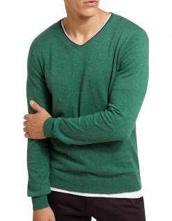 Oxford Perry Tipping V-Neck Cashmere Blend Pullover Green -Coats Sales Store 905637160 4 720x928