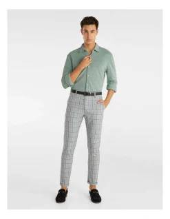 Yd. Chief Skinny Check Chino In Grey -Coats Sales Store 907342930 5 1 720x928