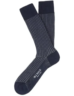 MJ Bale Casati Birdseye Sock In Navy