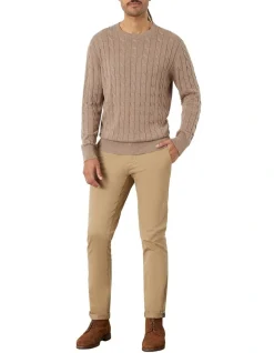 MJ Bale Mawson Cable Crew Knit In Oatmeal -Coats Sales Store 909451180 909402490 4 720x928