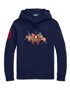 Polo Ralph Lauren Triple-Pony Fleece Hoodie Navy -Coats Sales Store 909924760 4 720x928
