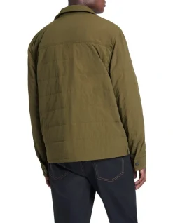 Marcs Riff Wadded Shirt Jacket In Khaki -Coats Sales Store 912785320 3 720x928