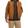 Jack & Jones Rush Bomber Jacket Rubber In Brown