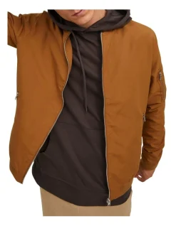 Jack & Jones Rush Bomber Jacket Rubber In Brown -Coats Sales Store 913647790 3 720x928