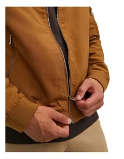 Jack & Jones Rush Bomber Jacket Rubber In Brown -Coats Sales Store 913647790 4 720x928