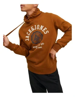 Jack & Jones Logo Sweat Hoodie Jumper In Rubber -Coats Sales Store 913651120 3 720x928