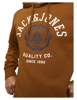 Jack & Jones Logo Sweat Hoodie Jumper In Rubber -Coats Sales Store 913651120 4 720x928