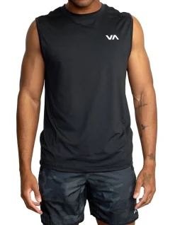 RVCA Sport Vent Muscle Tank Top Black