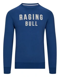 Raging Bull Applique Crew Neck Sweat In Blue 9 Raging Bull Applique Crew Neck Sweat In Blue -Coats Sales Store 915451930 3 720x928