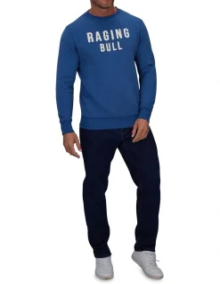 Raging Bull Applique Crew Neck Sweat In Blue 11 Raging Bull Applique Crew Neck Sweat In Blue -Coats Sales Store 915451930 5 720x928