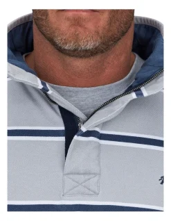 Raging Bull Stripe Pigment Dye 1/4 Zip Sweat In Grey -Coats Sales Store 915452020 4 720x928