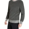 Marcs Sebastian Crew Neck Knit In Grey/Black