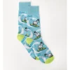 Kenji 1 Pair Bad Ass Crew Length Socks In Blue -Coats Sales Store 922015540 1 720x928