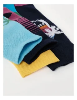 Kenji 4 Pair Pack Crew Socks In Surf Designs -Coats Sales Store 922016530 2 720x928
