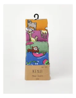 Kenji 4 Pair Pack Crew Socks In Summer Holiday Designs -Coats Sales Store 922016710 3 720x928