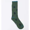 Blaq TP Palm Leaf Bamboo Socks In Green