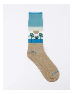 Blaq TP Beach Cotton Socks In Brown