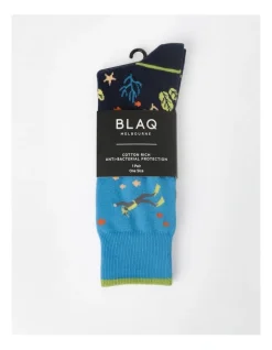 Blaq TP Diver Cotton Socks In Blue 7 Blaq TP Diver Cotton Socks In Blue -Coats Sales Store 922059550 3 720x928