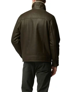 Rodd & Gunn Arrowtown Shearling Leather Jacket In Mocha -Coats Sales Store 923770090 3 720x928