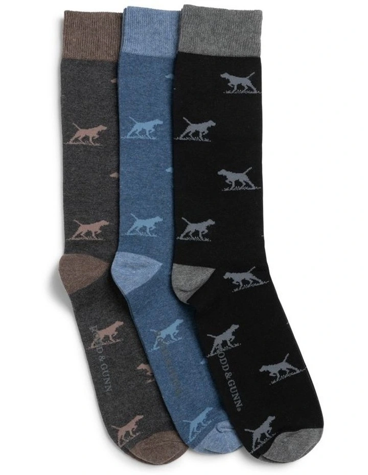 Rodd & Gunn Dogs-A-Plenty Socks In Multi 3 Pack 5 Rodd & Gunn Dogs-A-Plenty Socks In Multi 3 Pack - Image 3