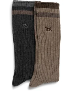 Rodd & Gunn Double Barrel Sock In Multi 2 Pack