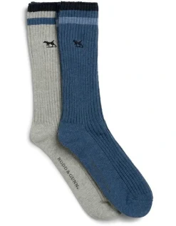 Rodd & Gunn Double Barrel Sock In Multi 2 Pack -Coats Sales Store 923771620 3 720x928