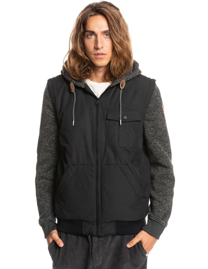 Quiksilver Kasslow Zip-Up Hooded Jacket Black 3 Quiksilver Kasslow Zip-Up Hooded Jacket Black