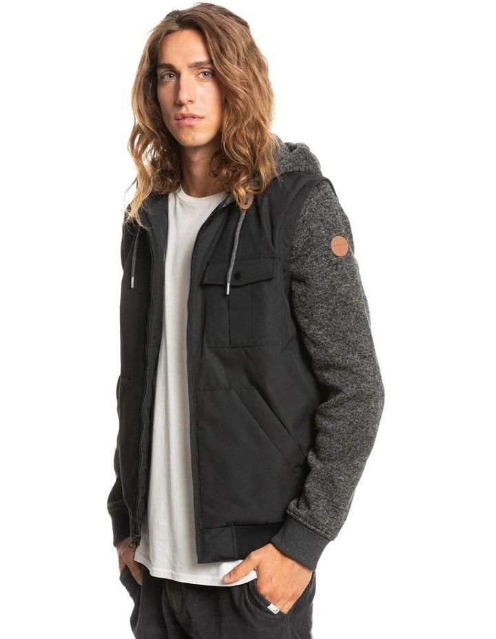 Quiksilver Kasslow Zip-Up Hooded Jacket Black 4 Quiksilver Kasslow Zip-Up Hooded Jacket Black - Image 2