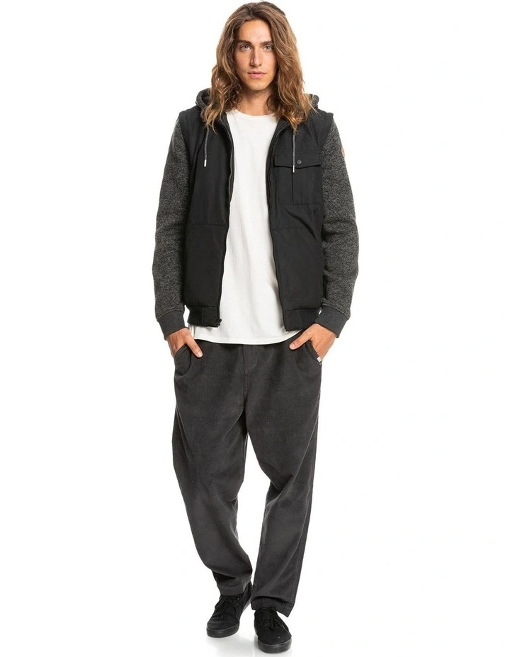 Quiksilver Kasslow Zip-Up Hooded Jacket Black 8 Quiksilver Kasslow Zip-Up Hooded Jacket Black - Image 6